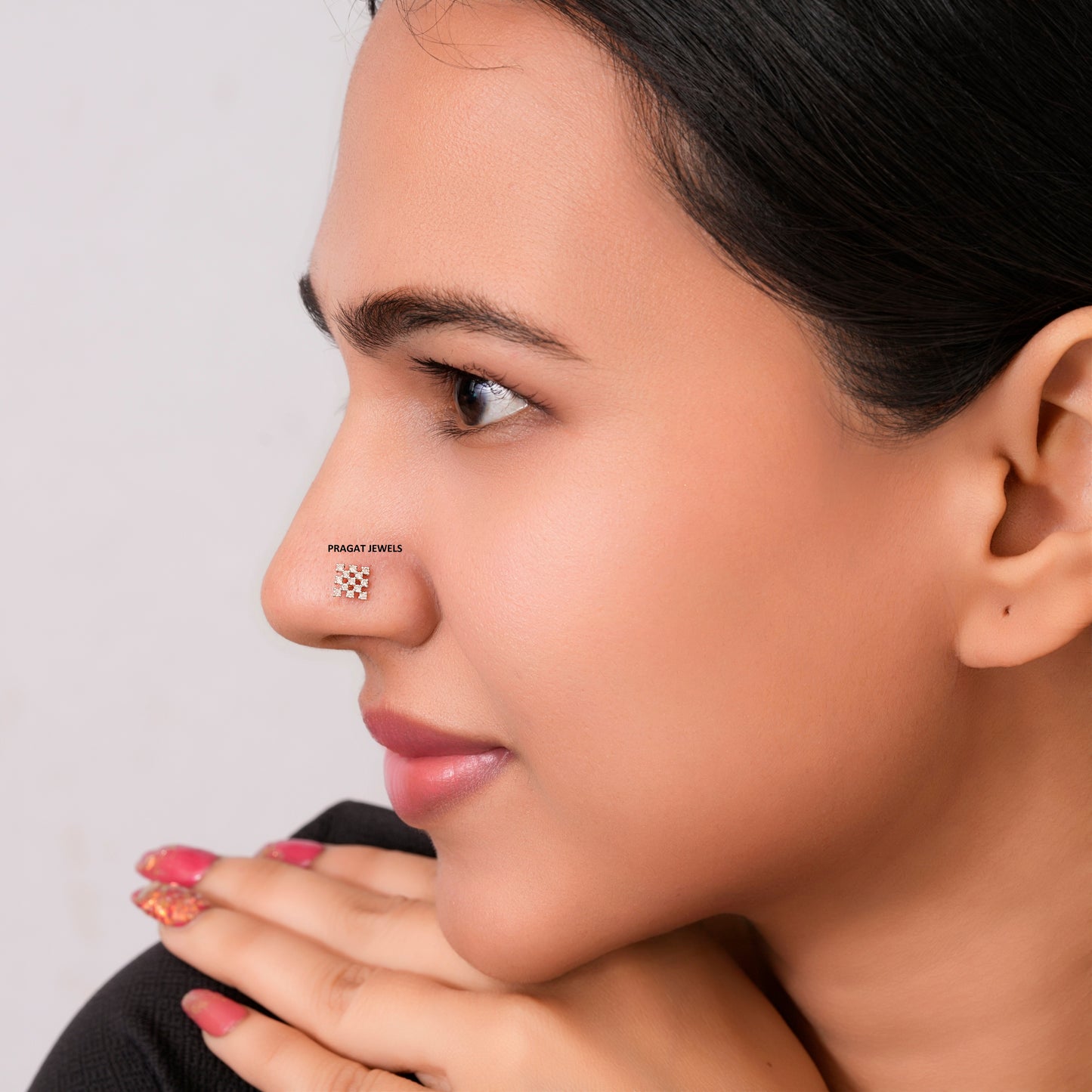 Traditional nosepin 18K Gold Indian Nose Stud Traditional Nose A precious Gift for The Percious One.