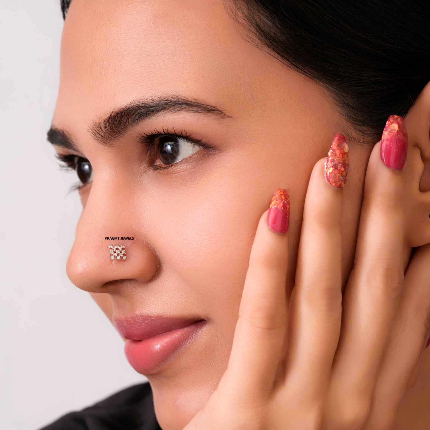Traditional nosepin 18K Gold Indian Nose Stud Traditional Nose A precious Gift for The Percious One.