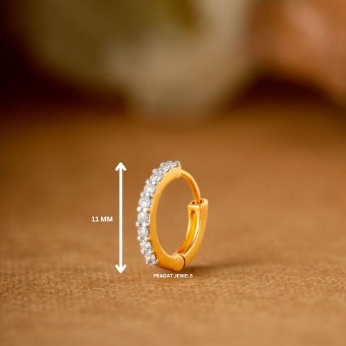 Brilliant Cut Diamond 18K Yellow Gold Nose Ring,A Percious Gift for The Percious One.