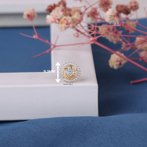 18K Yellow Gold Brillant Cut Diamond Hand crafted with love