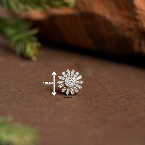 Stud Nosepin Brilliant Cut Diamond,Handcrafted With Love.