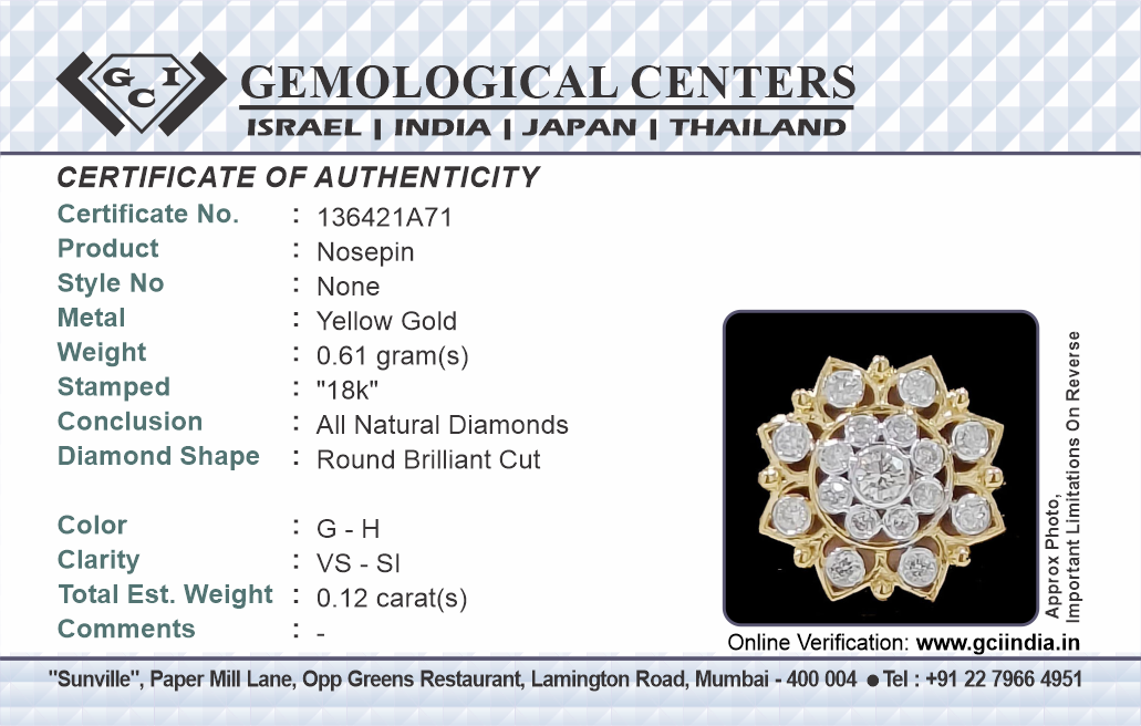 TradItlonal Impon Stud Nosepin Brilliant Cut Diamond,Handcrafted With Love.