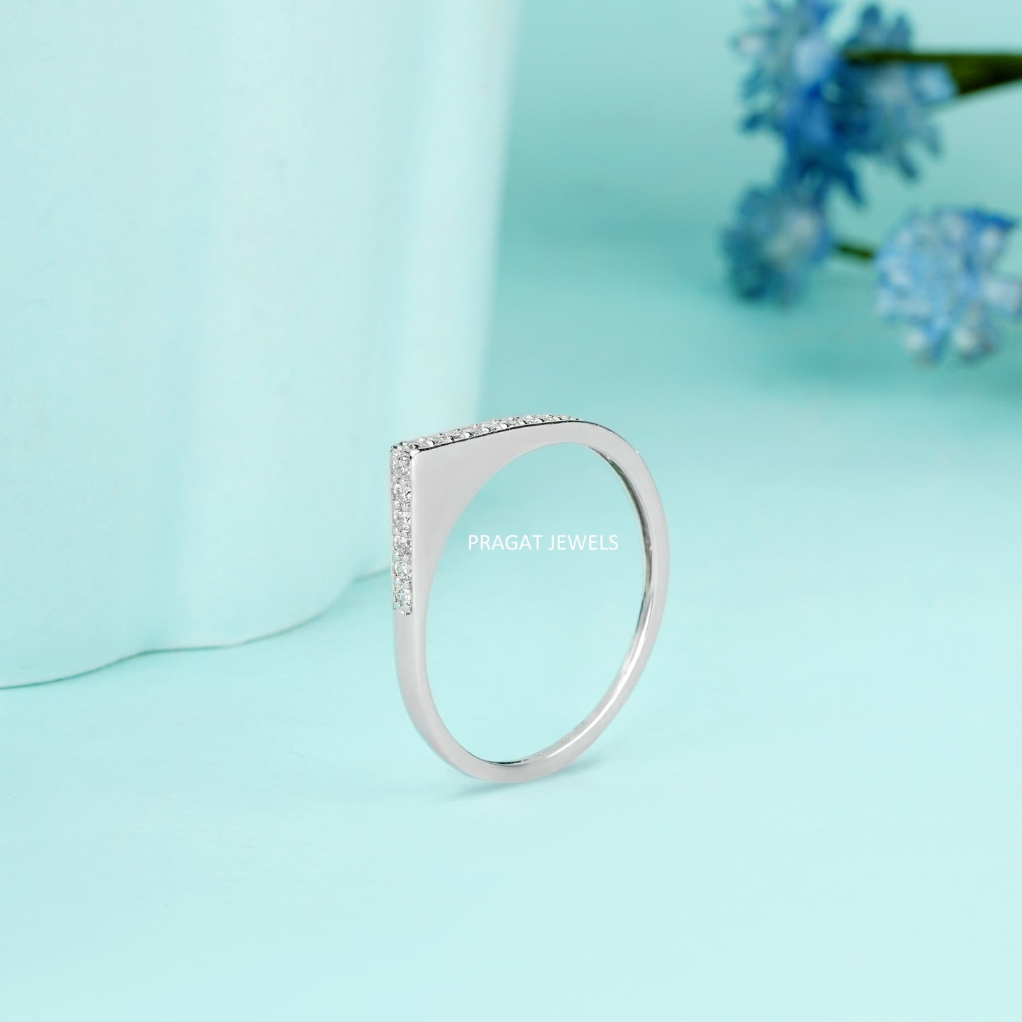 White Gold Brillant Cut Diamond Ring, Hand crafted with love