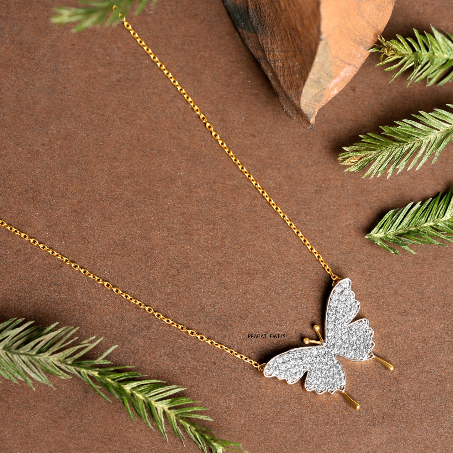 Butterfly Pendant 14K Gold Gifts For Her , Mother's Day Gift