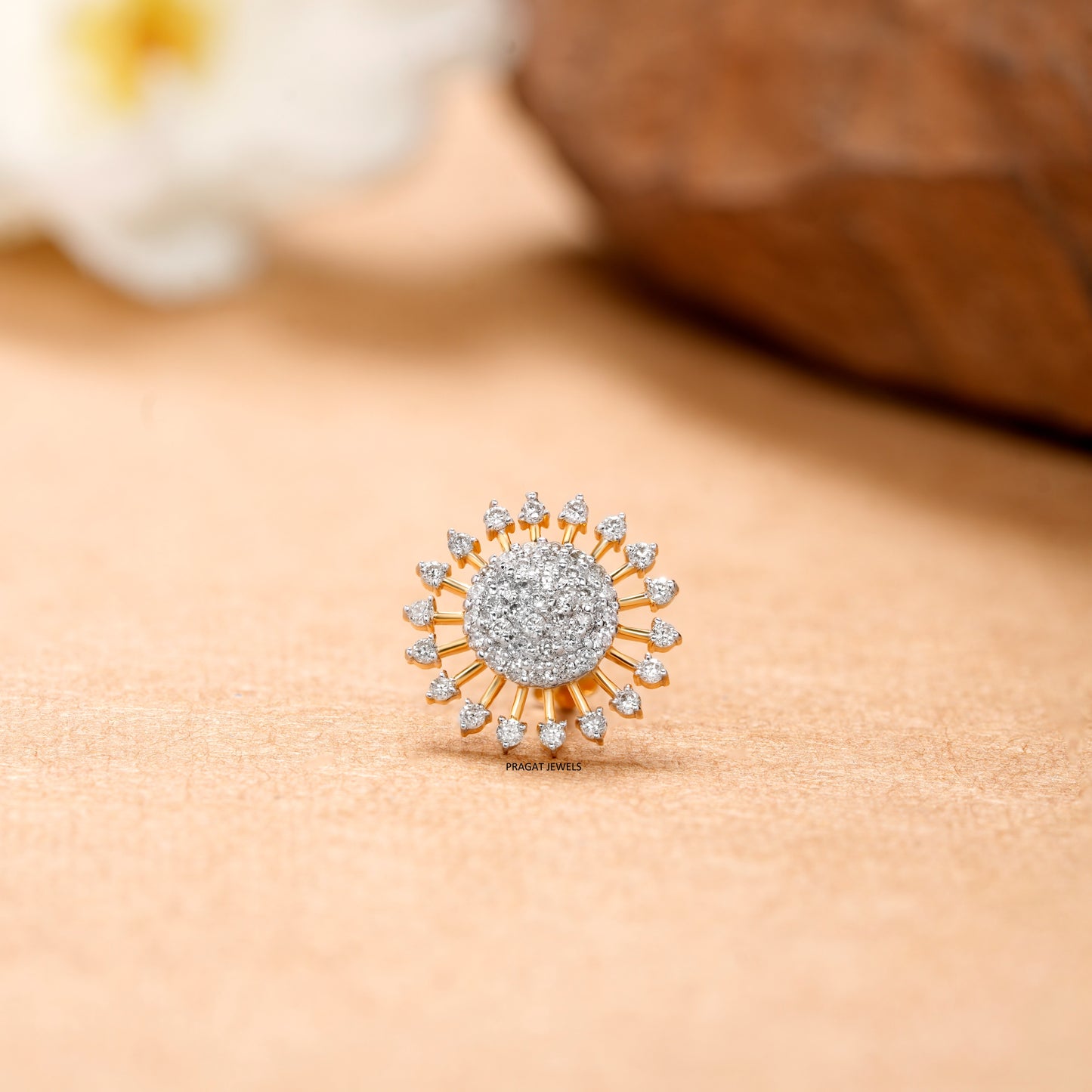 Solitaire Yellow Gold Nosepin A precious Gift for The Percious One.