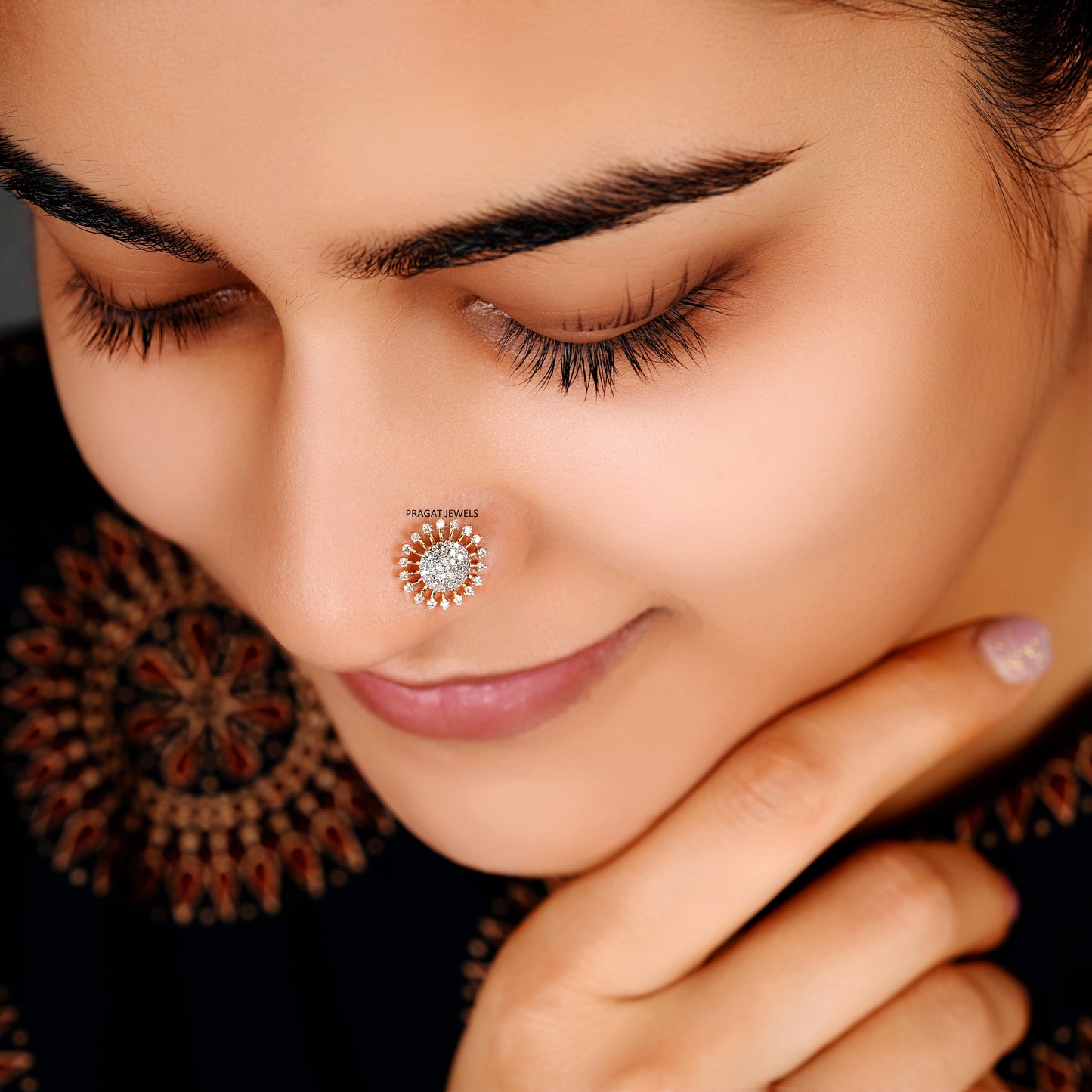 Solitaire Yellow Gold Nosepin A precious Gift for The Percious One.