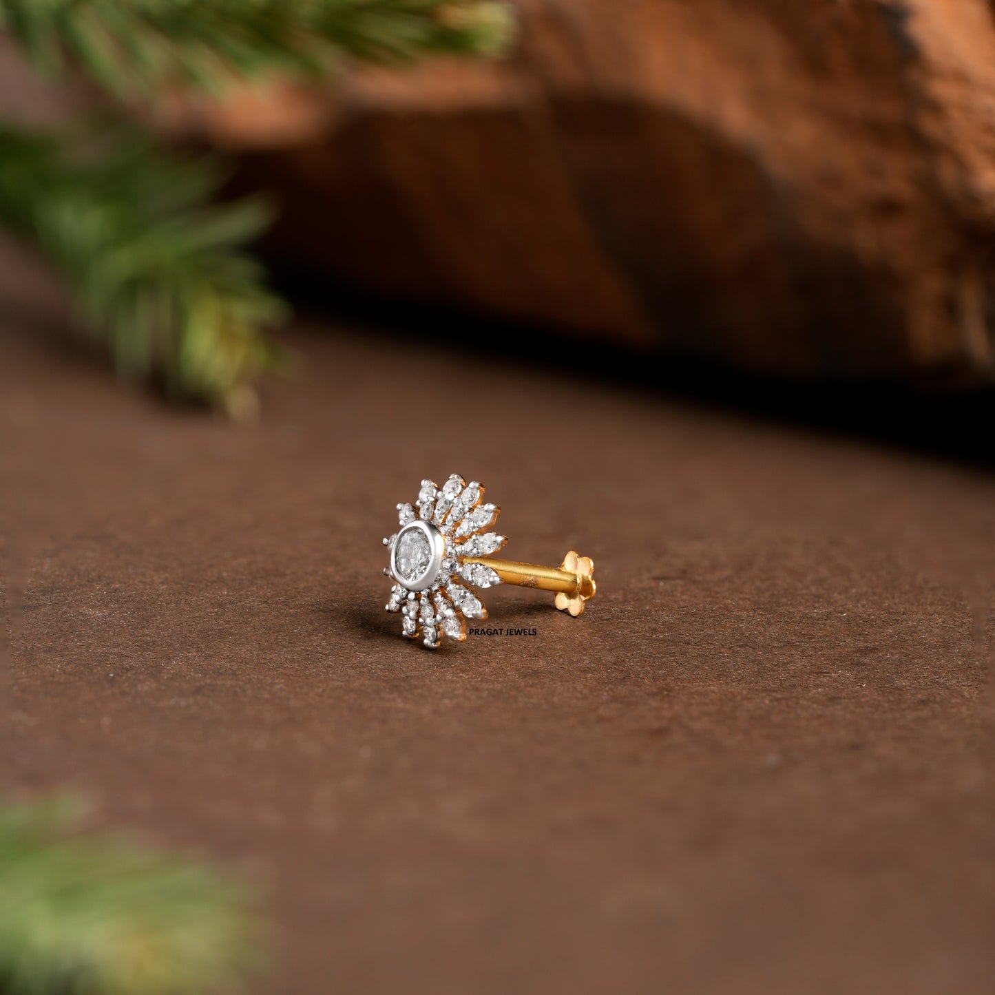 Stud Nosepin Brilliant Cut Diamond,Handcrafted With Love.