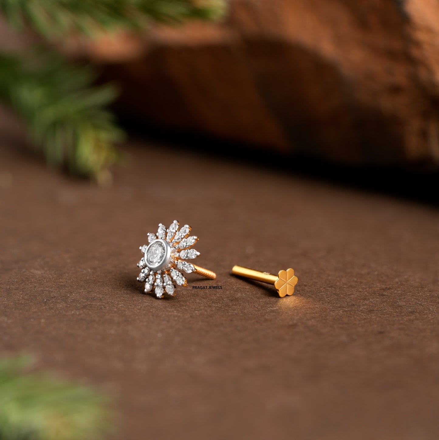 Stud Nosepin Brilliant Cut Diamond,Handcrafted With Love.