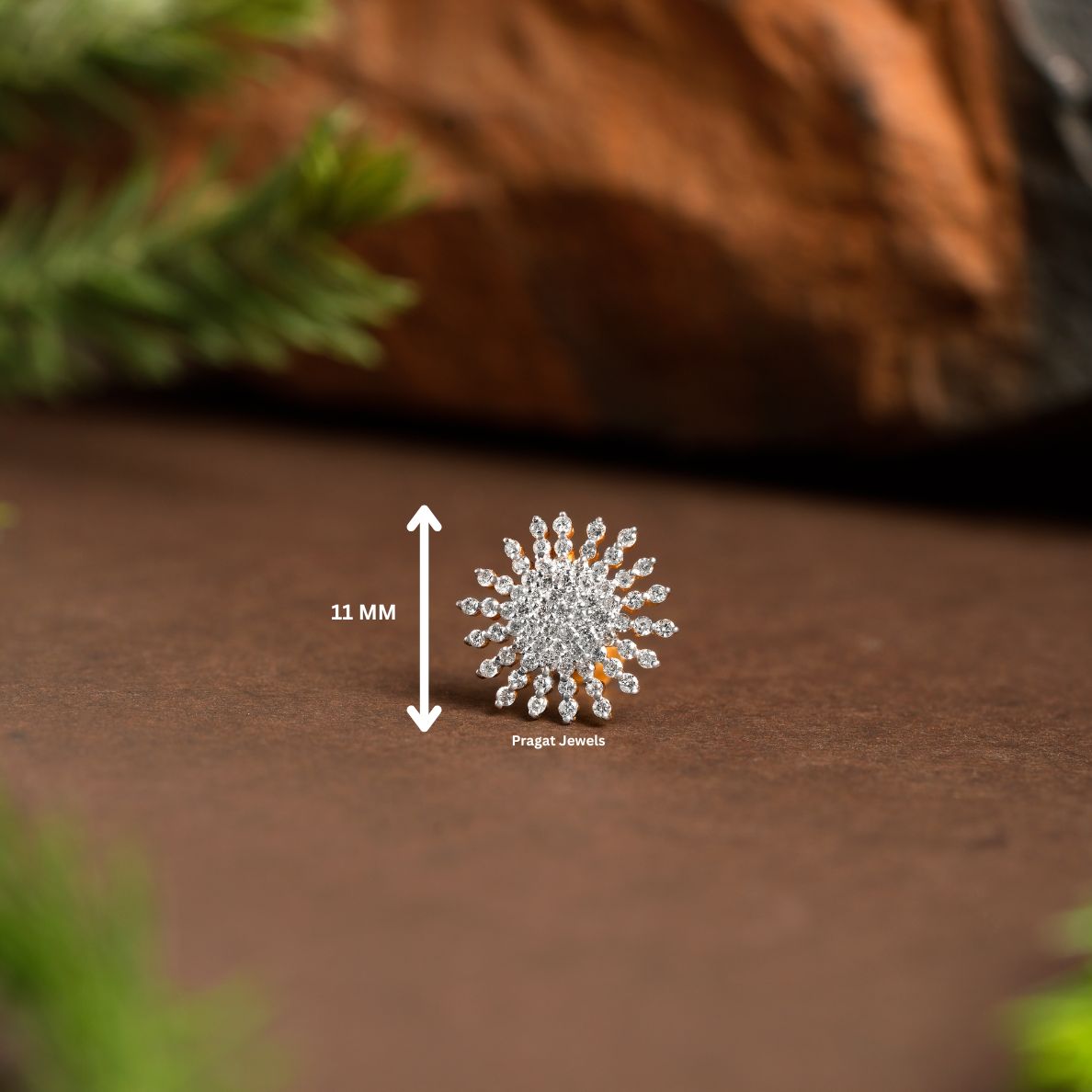 Flower Nosepin 18kGold Diamond Nosepin for women Gift for The Percious One.