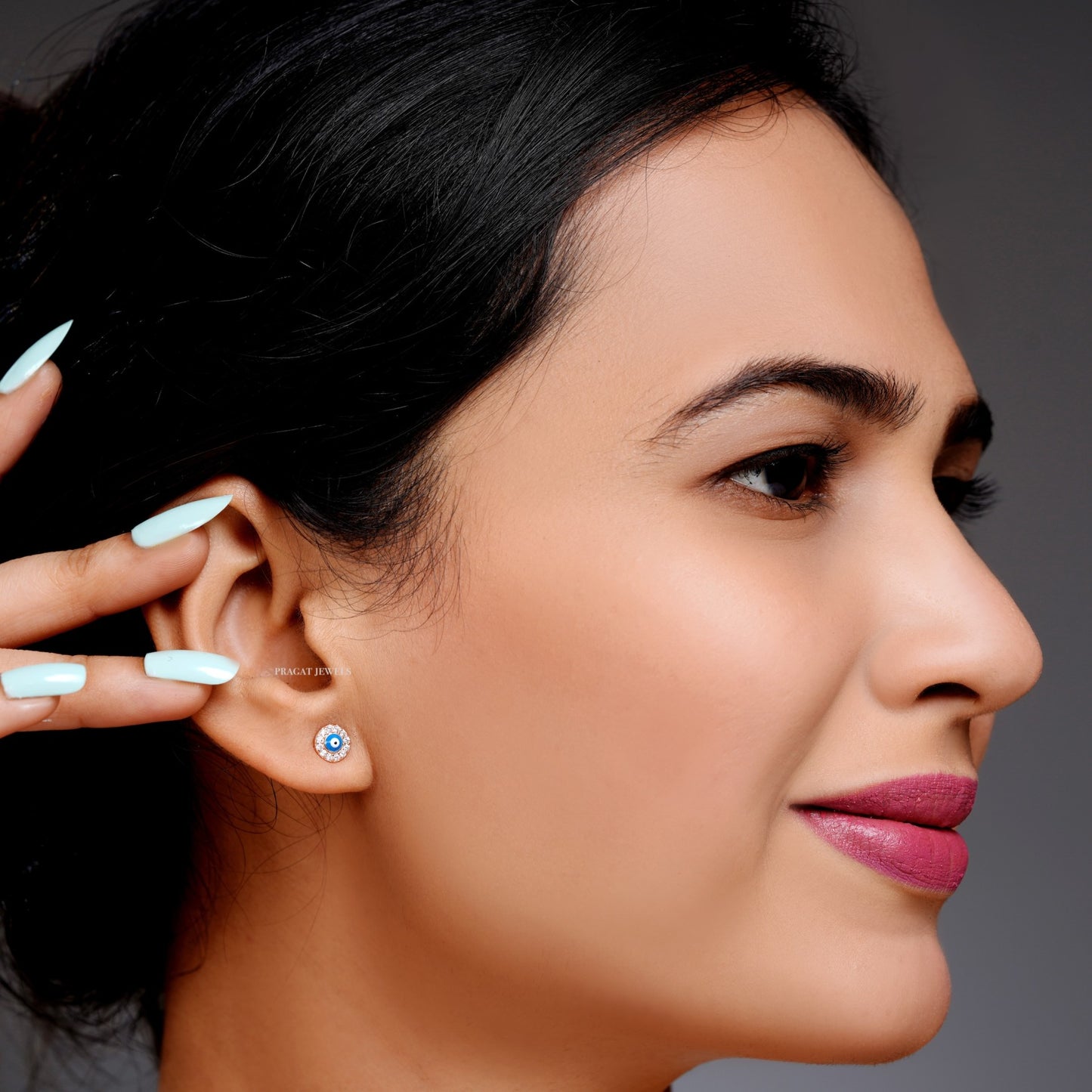 Simple Evil Eye Stud Earrings A precious Gift for The Percious One.