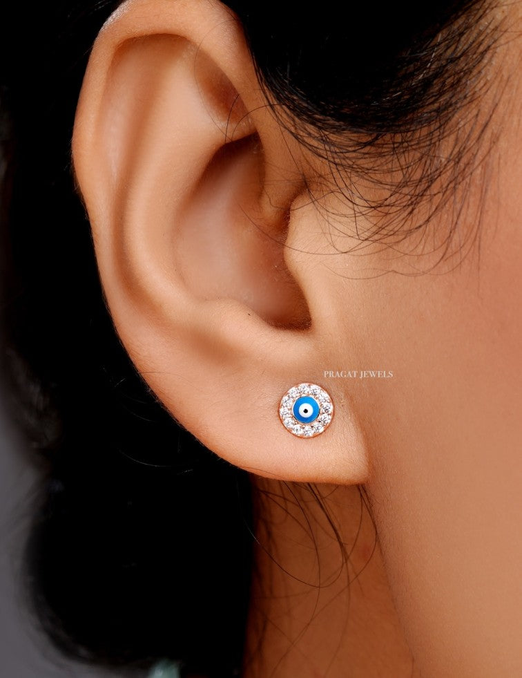 Simple Evil Eye Stud Earrings A precious Gift for The Percious One.