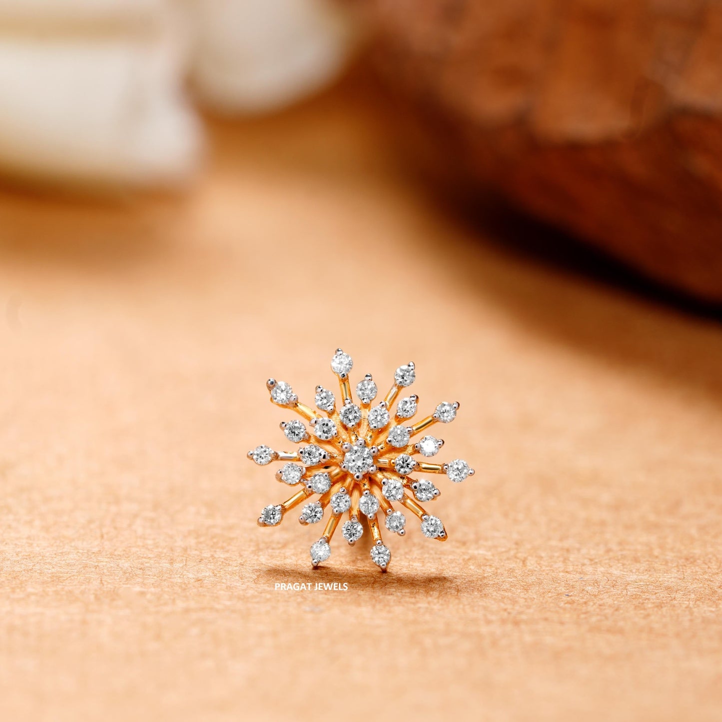 Stunning floral Diamond cocktail Nosepin for women Gift for The Percious One.