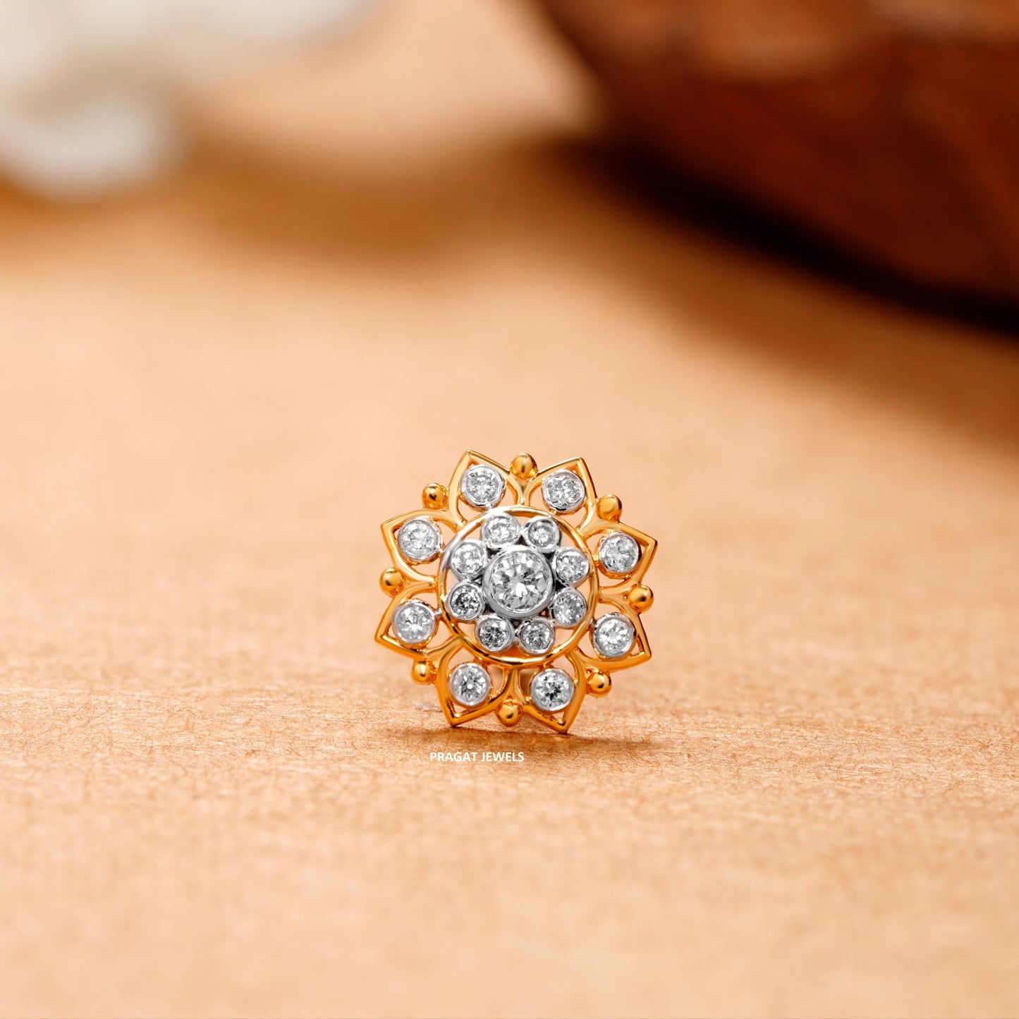 TradItlonal Impon Stud Nosepin Brilliant Cut Diamond,Handcrafted With Love.