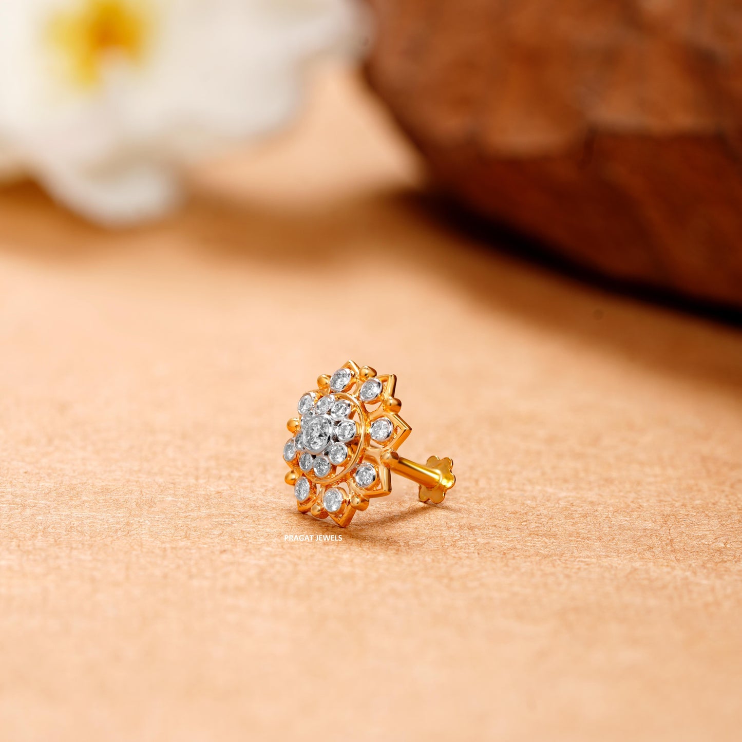 TradItlonal Impon Stud Nosepin Brilliant Cut Diamond,Handcrafted With Love.