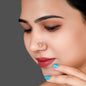 Teeny Tiny Round Brilliant Cut Diamond Stud 18k 9.1MM Medium Flower Nosepin A precious Gift for The Percious One.