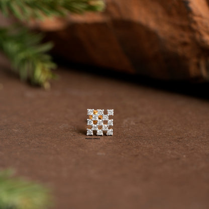 Traditional nosepin 18K Gold Indian Nose Stud Traditional Nose A precious Gift for The Percious One.