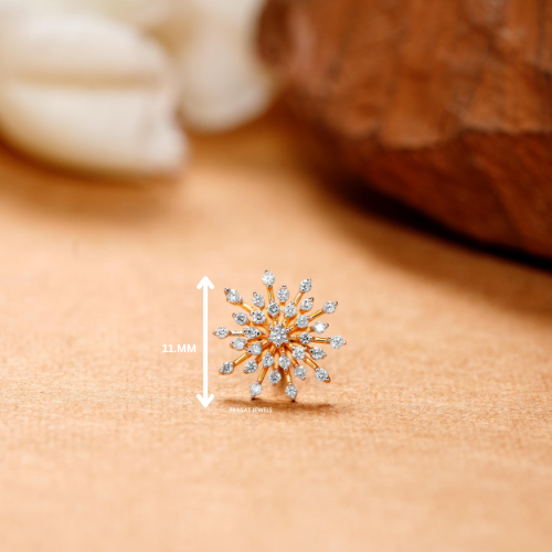 Stunning floral Diamond cocktail Nosepin for women Gift for The Percious One.