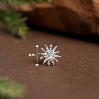 10MM Celestial Star Real Diamond Nosepin ,Handcrafted Just for The star Of Your Life. - PRAGAT JEWELS