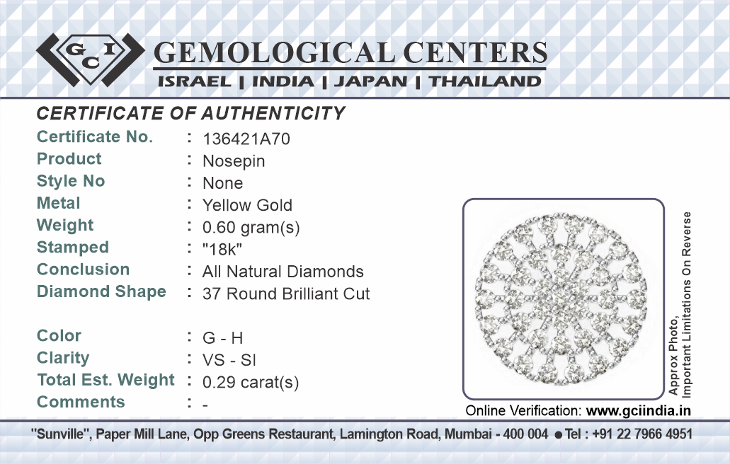 Diamond Stud  9.4mm medium size Cluster Nosepin A precious Gift for The Percious One. - PRAGAT JEWELS