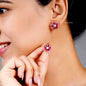 Flowers 14K Yellow Gold Earrings With Brilliant Cut Diamond,Handcrafted With Love.