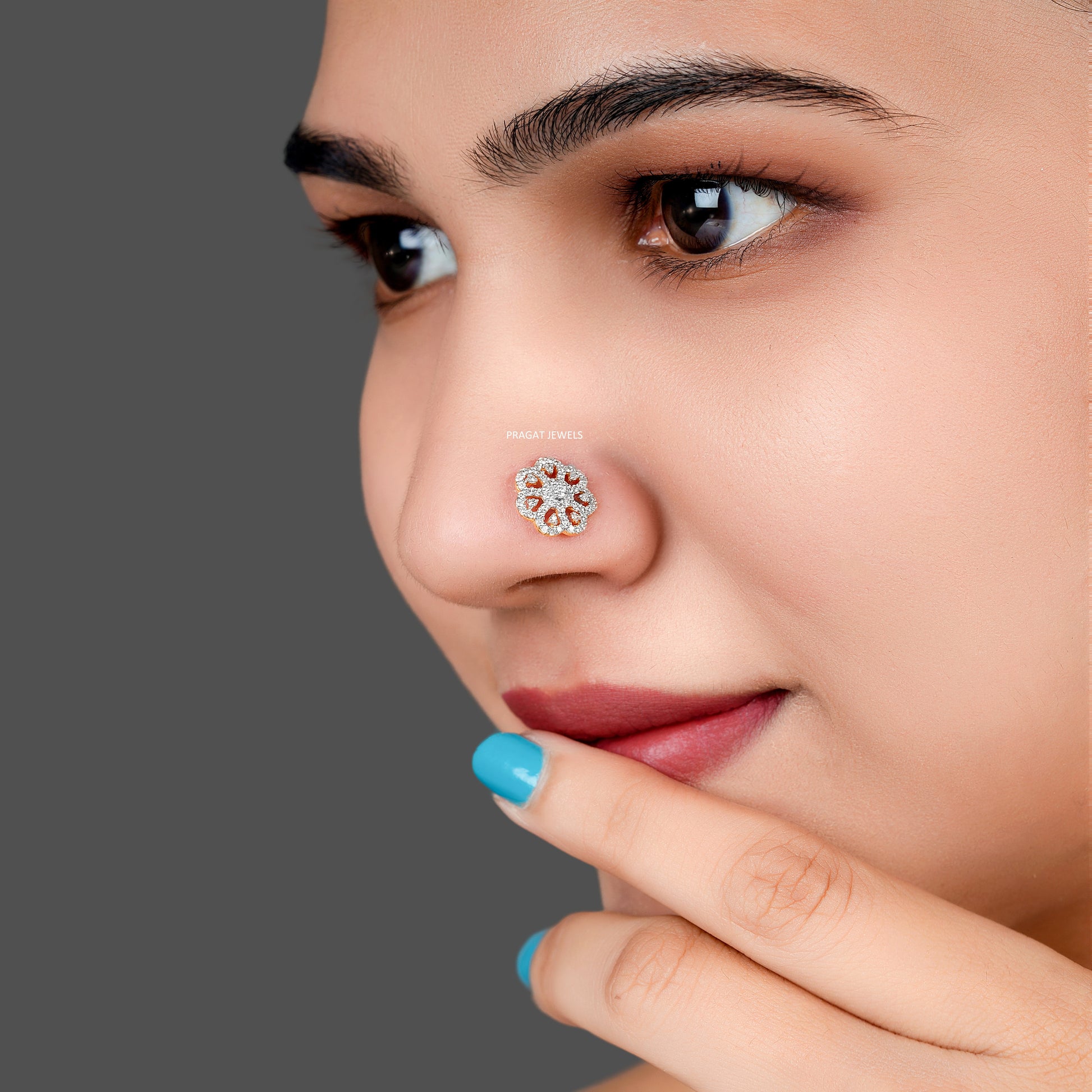 Indian Nose Stud Traditional Nose A precious Gift for The Percious One. - PRAGAT JEWELS