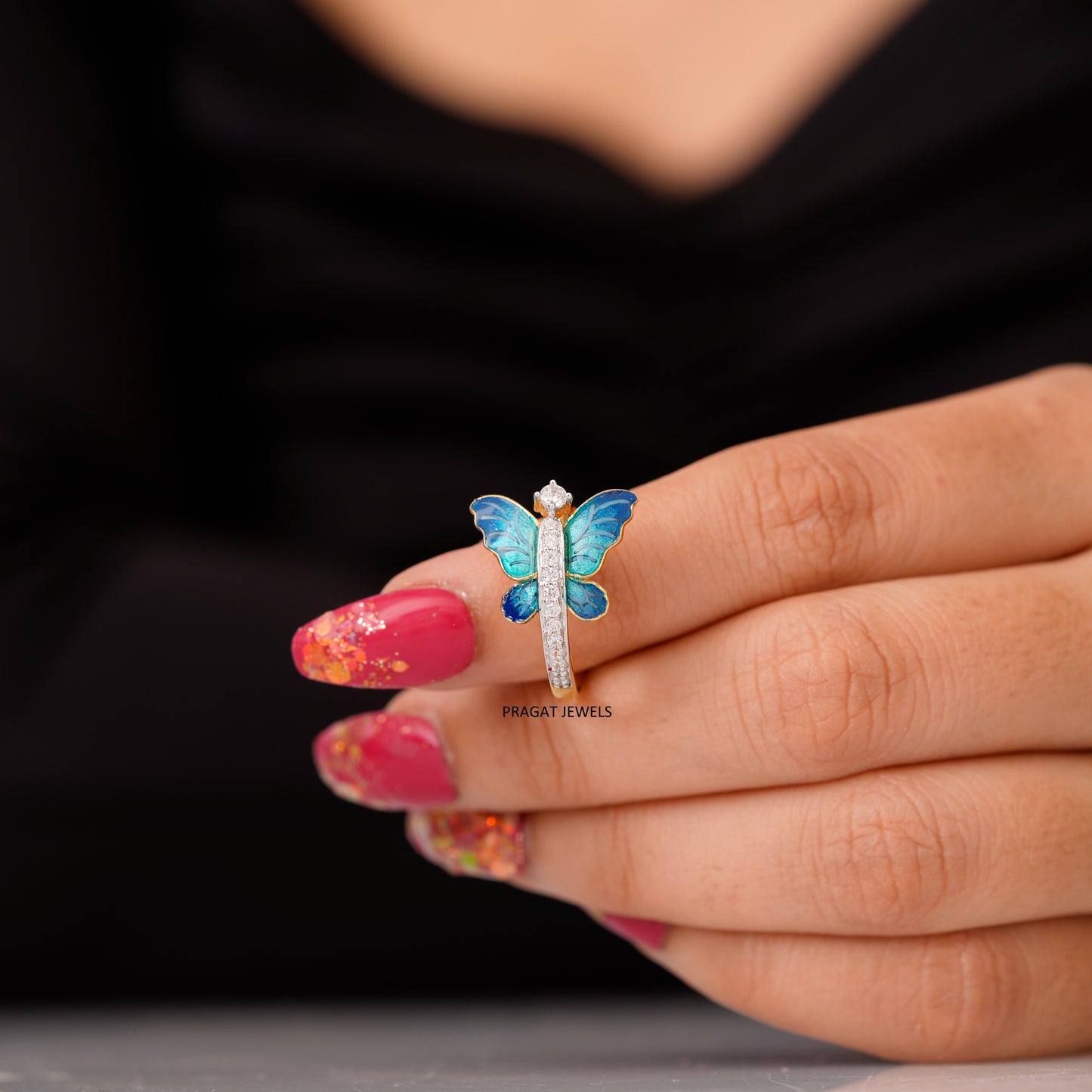 Diamond Butterfly Ring for women Gift for The Percious One.