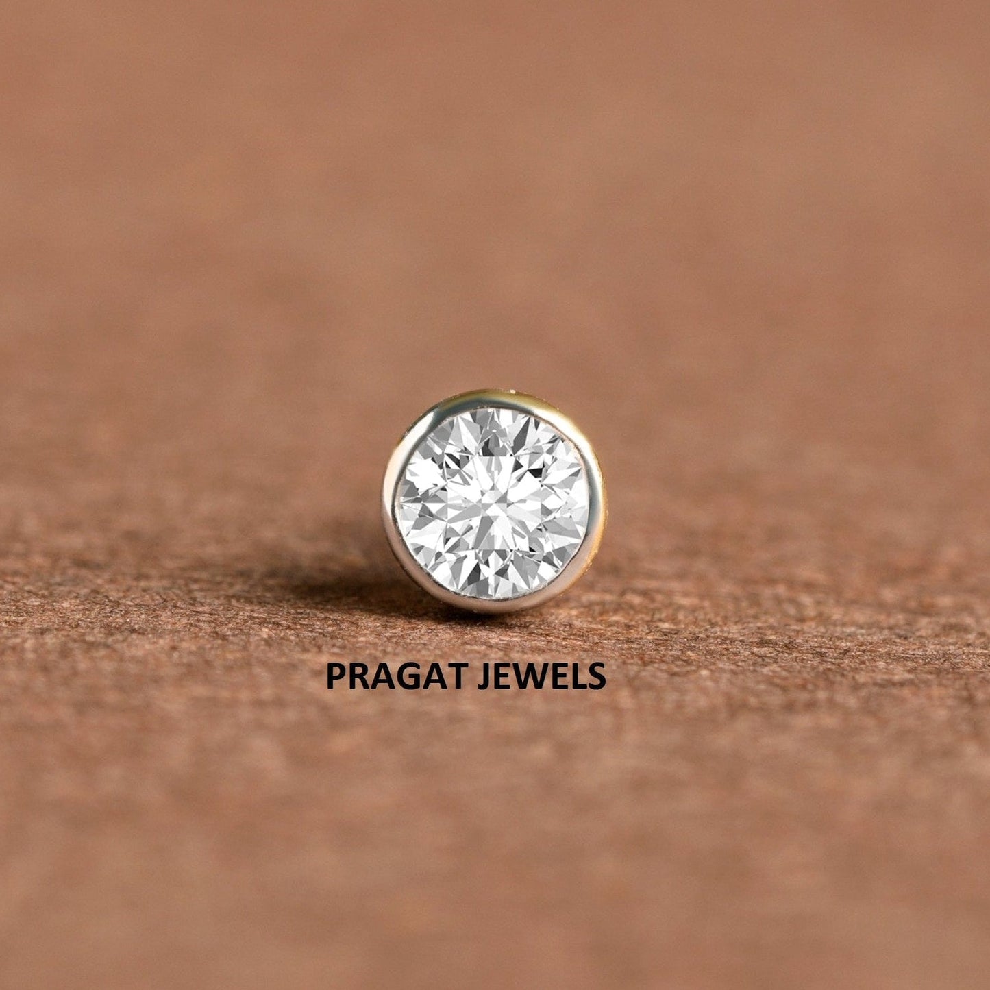 Natural Diamond Stud Diamond Nose Stud, Genuine Diamond Nose Stud,