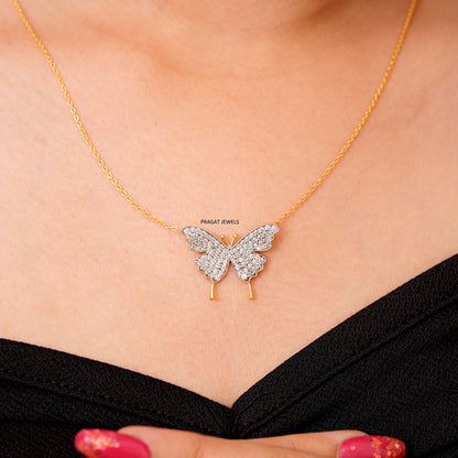 Butterfly Pendant 14K Gold Gifts For Her , Mother's Day Gift