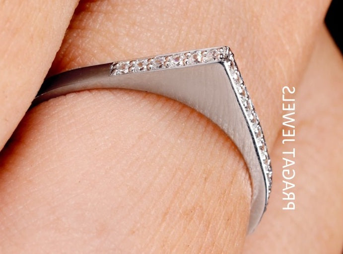 White Gold Brillant Cut Diamond  Ring, Hand crafted with love