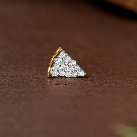 Triangle Diamond Stud/Triangular Diamond Stud/Geometric Triangle Stud/np1234