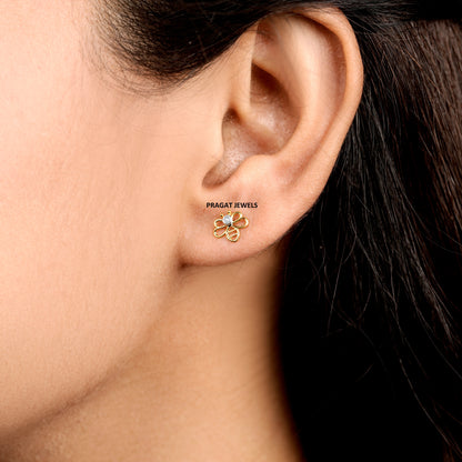 Honey Bee Earrings EARRING for women gold 18kt ,Handcrafted With Love.NP1256