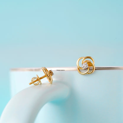 Diamond Flower Earrings Handcrafted With Love For the Special Moments Of Your Life.