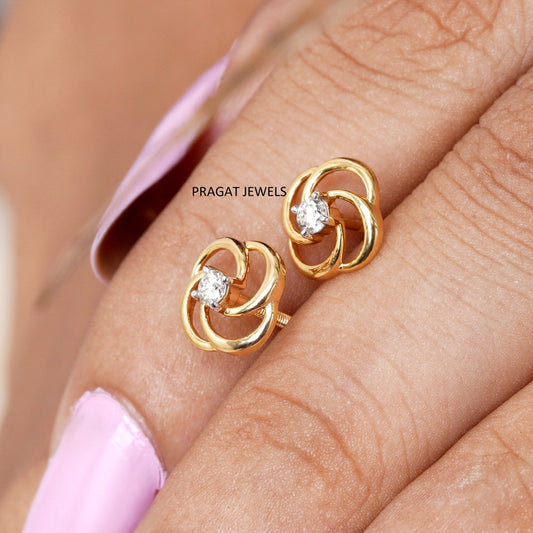 Diamond Flower Earrings Handcrafted With Love For the Special Moments Of Your Life.