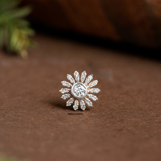 Stud Nosepin Brilliant Cut Diamond,Handcrafted With Love.