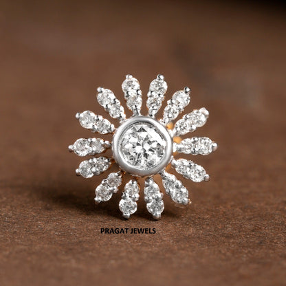 Stud Nosepin Brilliant Cut Diamond,Handcrafted With Love.