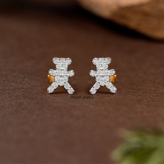 Teddy Bear Earrings ,Gold  Baby Earring Multiple Earrings  ,Everyday Usable Earrings NP1228