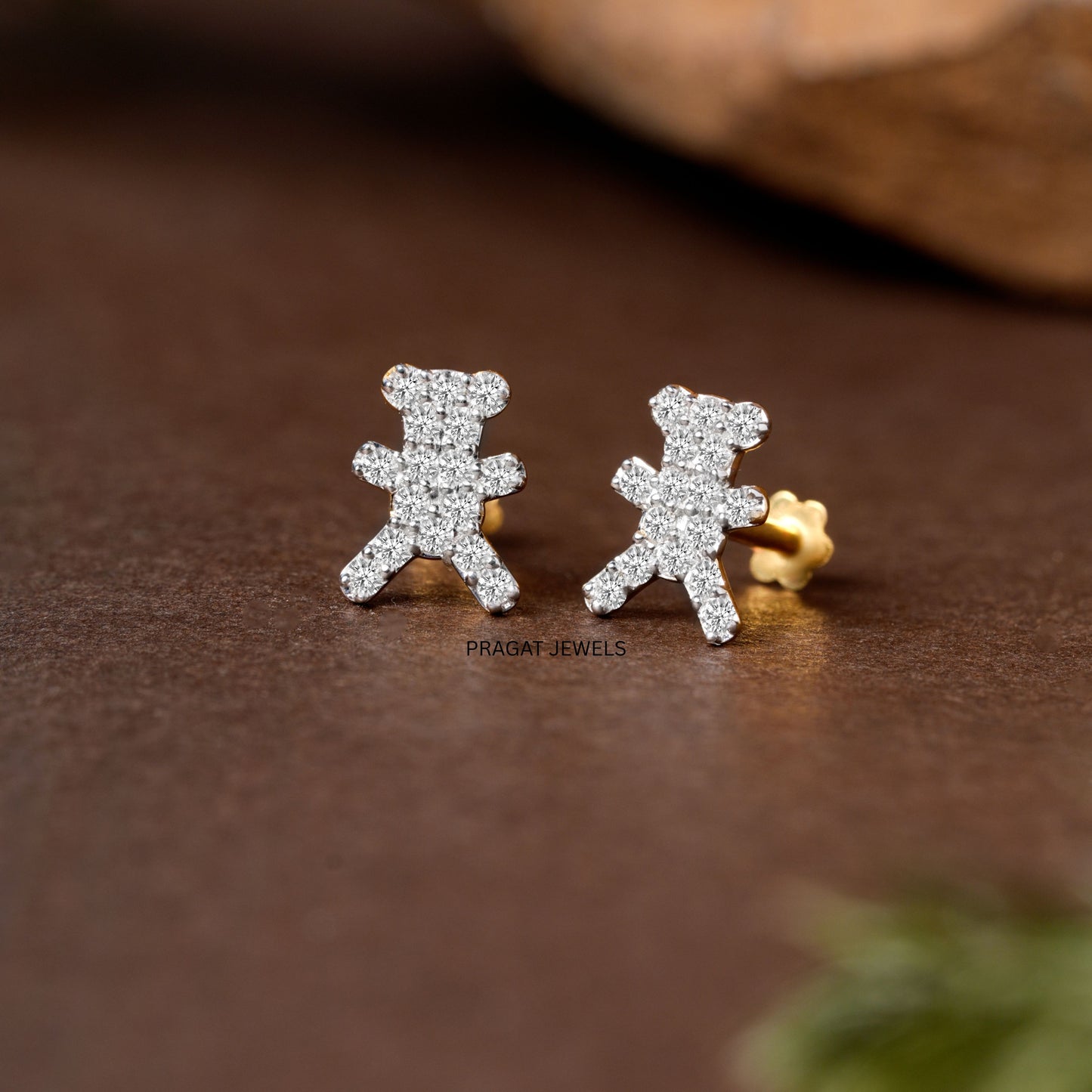 Teddy Bear Earrings ,Gold  Baby Earring Multiple Earrings  ,Everyday Usable Earrings NP1228