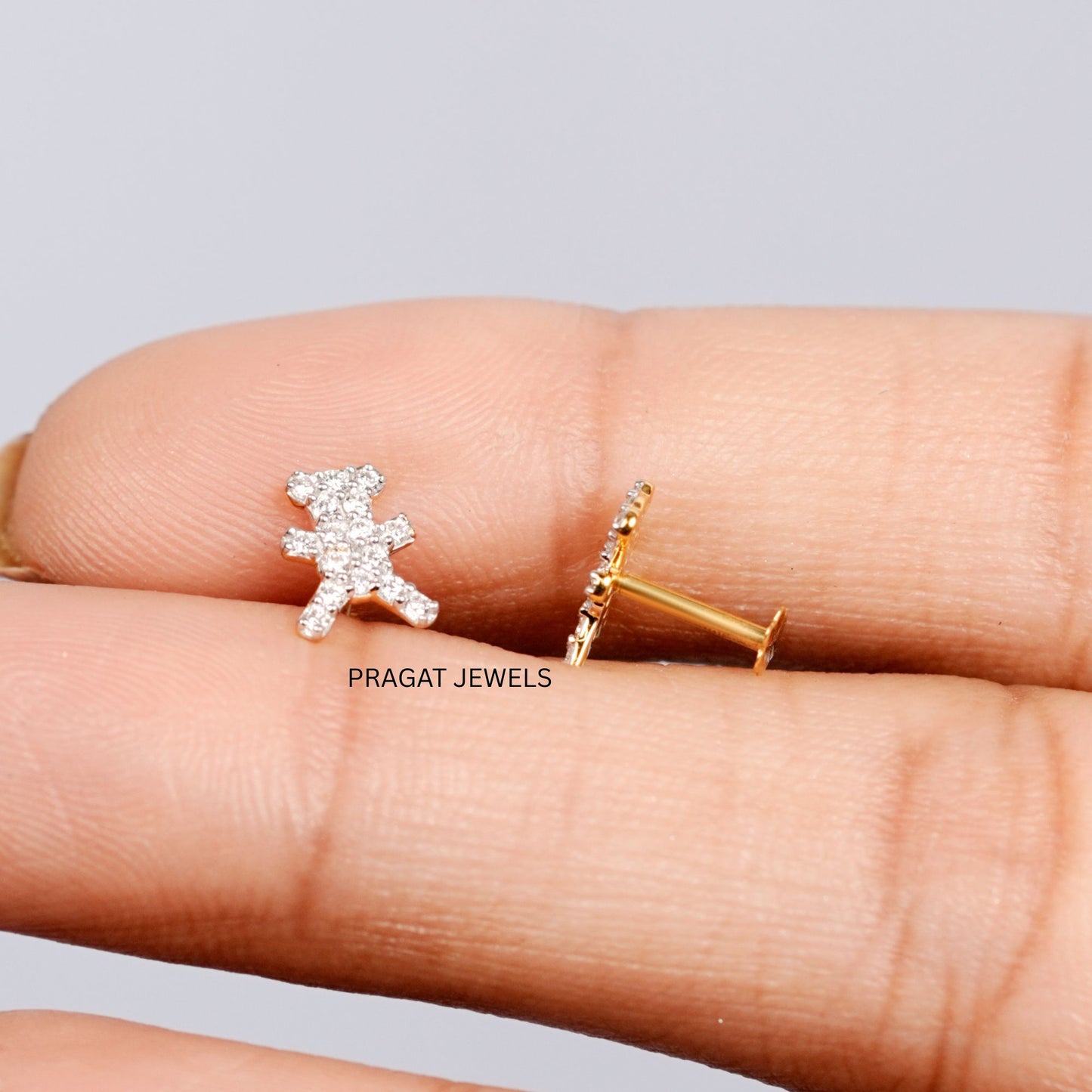 Teddy Bear Earrings ,Gold  Baby Earring Multiple Earrings  ,Everyday Usable Earrings NP1228