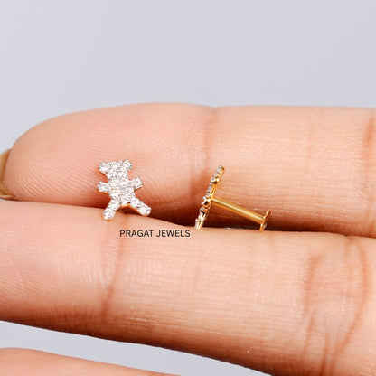 Teddy Bear Earrings ,Gold  Baby Earring Multiple Earrings  ,Everyday Usable Earrings NP1228