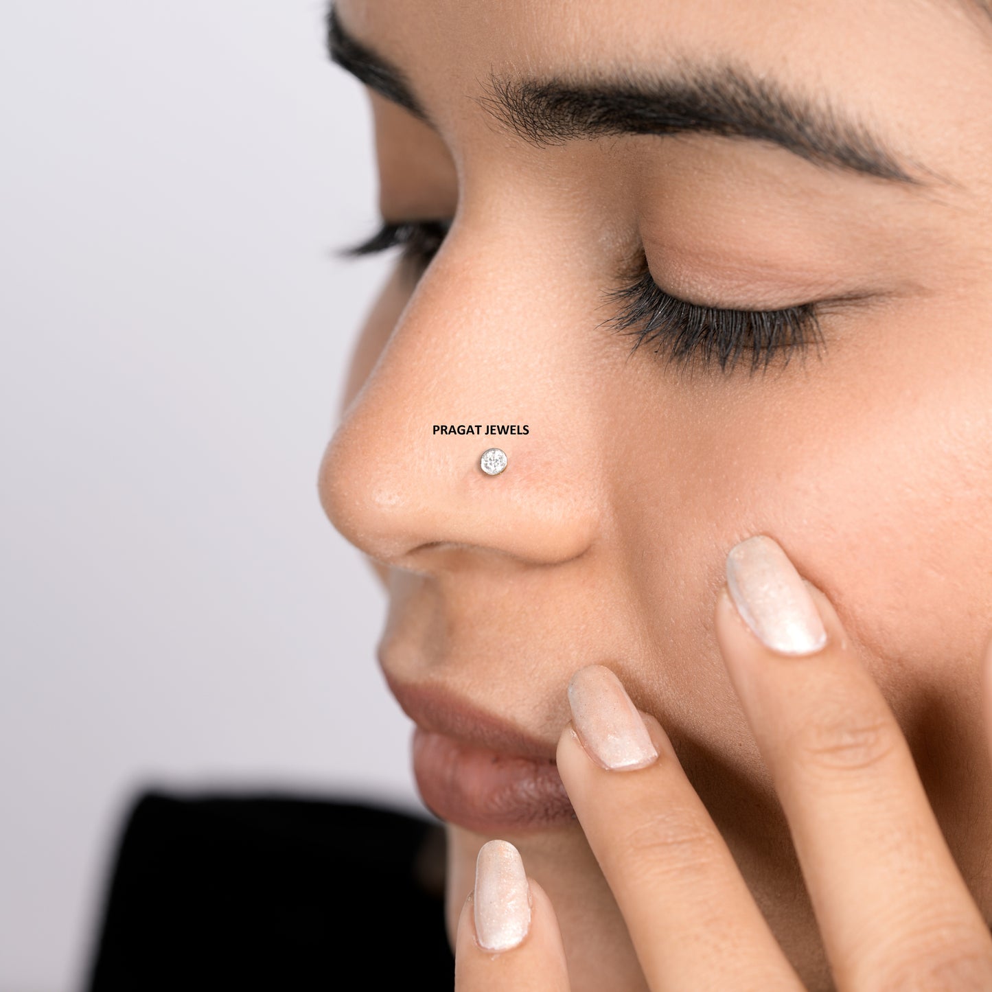 Natural Diamond Stud Diamond Nose Stud, Genuine Diamond Nose Stud,