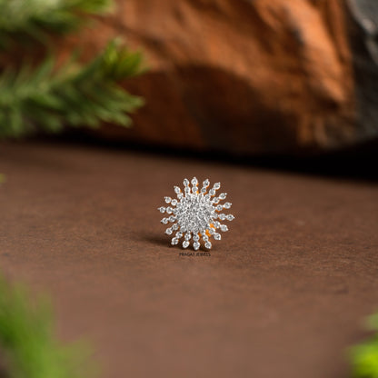 Flower Nosepin 18kGold Diamond Nosepin  for women Gift for The Percious One.