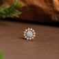 18K Gold Tiny Flower Nosepin  Solitaire Yellow gold Nosepin Jewelry