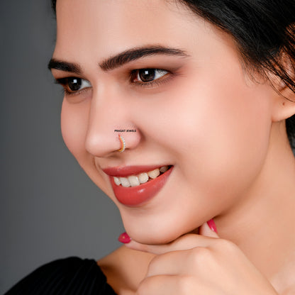 Brilliant Cut Diamond  18K Yellow Gold   Nose Ring,A Percious Gift for The Percious One.