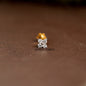 Thin Delicate Crystal Nose Pin, Flower Nose Stud, Diamond Nose Stud, AB Crystal Nose Pin,