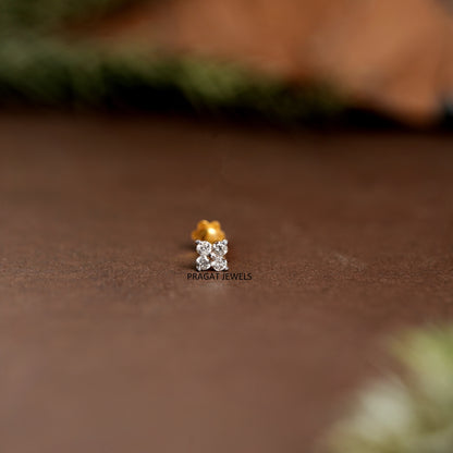Affordable nosepin for daily wear ,Flower Nose Stud, Diamond Nose Stud,