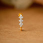 Brilliant Cut Diamond Studed 18K Yellow Gold 12MM Nosepin ,Handcrafted With Love For the Special Moments Of Your Life. - PRAGAT JEWELS