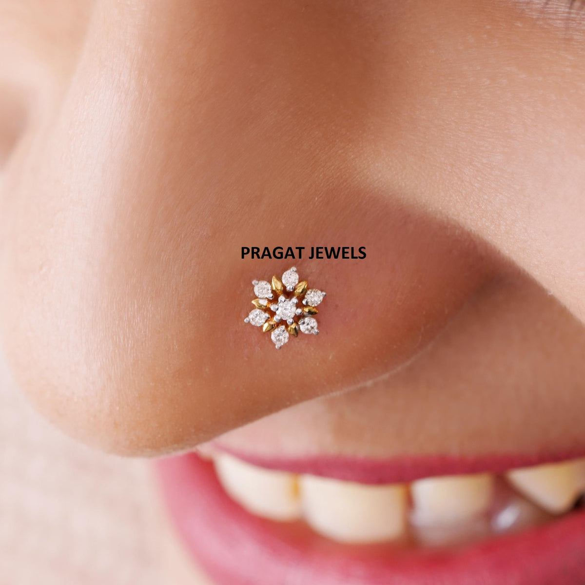 Floral Stud Design | Elegant Nose Jewelry for Women NP0773 – PRAGAT JEWELS