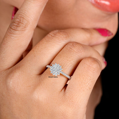 Flower Diamond Ring