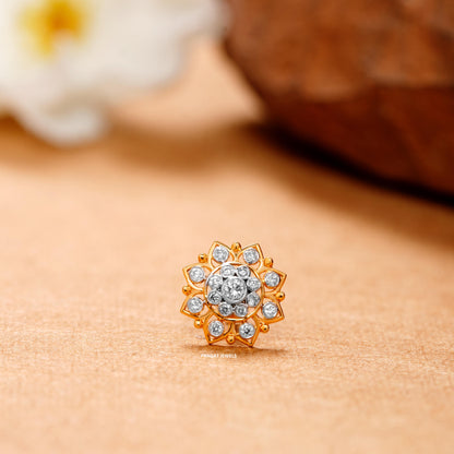 TradItlonal Impon Stud Nosepin Brilliant Cut Diamond,Handcrafted With Love.