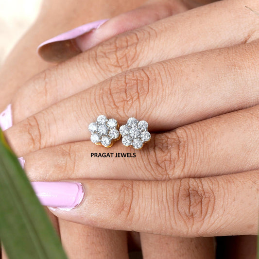 Flower Stud Style Earrings A Percious Gift for The Percious One. - PRAGAT JEWELS